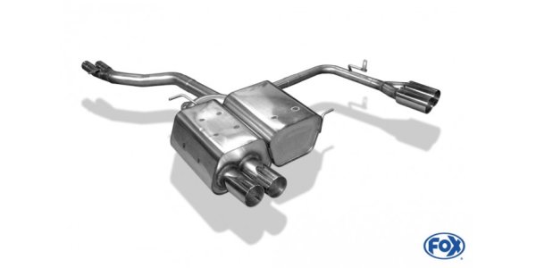 FOX Endschalldämpfer Ausgang rechts/links inkl. Y-Verbindungsrohr 2x50mm - 2x76 Typ 10 rechts/links - BMW Z4 E85