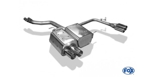 FOX Endschalldämpfer inkl. Y-Verbindungsrohr 2x50mm 2x76 Typ 10 - BMW Z4 E85