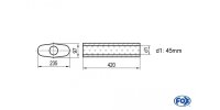 FOX Uni-Silencer oval w/o Nozzle - completion 558...