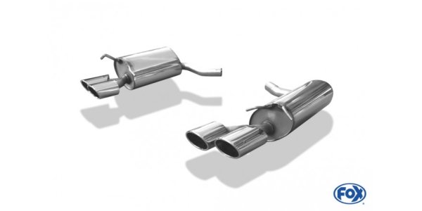 FOX final silencer right/left - 2x115x85 Typ 32 right/left - Mercedes C-Class 6-Cylinder W204/S204