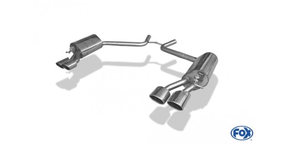 FOX final silencer right/left - 2x115x85 Typ 32 right/left - Mercedes CLS C219