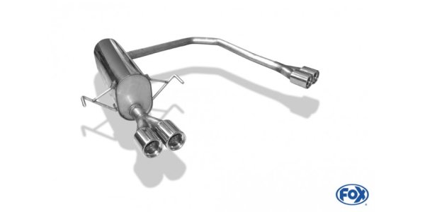 FOX final silencer exit right/left Ø63,5mm - 2x76 Typ 13 right/left - Opel Astra H (GTC Turbo)