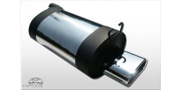 FOX final silencer Ø70mm - 160x80 Typ 53 - Only for models with standard plug connection! (no flange!) - Mercedes SL R129