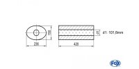 FOX Uni-Silencer oval w/o Nozzle - completion 618...