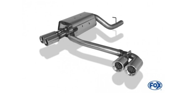 FOX Endschalldämpfer Ø70mm 2x80 Typ 17 - Mercedes CLK 209 Cabrio & Coupe