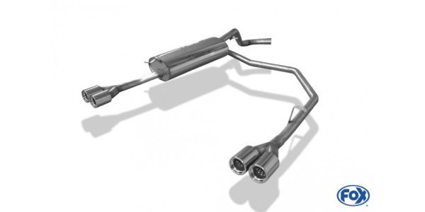 FOX Endschalldämpfer Ausgang rechts/links - 2x76 Typ 13 rechts/links - Skoda Octavia 1U