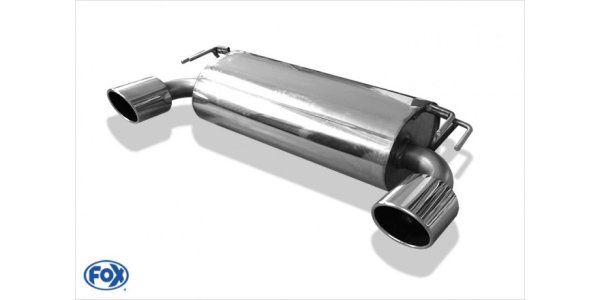 FOX final silencer across exit right/left - 1x129x106 Typ 32 right/left - Mitsubishi Lancer EVO X