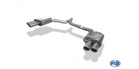FOX Endschalldämpfer zweiflutig inkl. Y-Adapterrohr Ø55mm innen 2x80 Typ 17 - Audi A4 B8 Limousine/Avant (+S-Line)