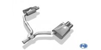 FOX Final Silencer double flow incl. Y-adapter pipe Ø55mm inside 2x80 Typ 17 - Audi A4 B8 Limousine/Avant (+S-Line)