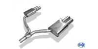 FOX Endschalldämpfer zweiflutig inkl. Y-Adapterrohr Ø65mm innen 2x90 Typ 17 - Audi A4 B8 Limousine/Avant (+S-Line)