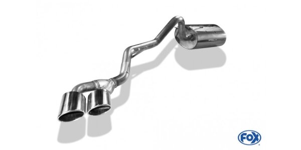 FOX Endschalldämpfer Sidepipe 2x115x85 Typ 38 auf Beifahrerseite - Mitsubishi L200 K60T (mit Katalysator)