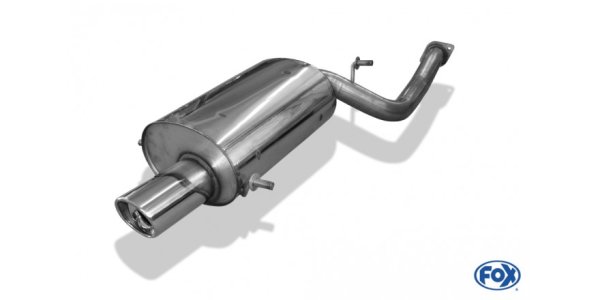 FOX Endschalldämpfer Ø63,5mm - 1x100 Typ 17 - Subaru Impreza GD/GG Stufenheck/Kombi