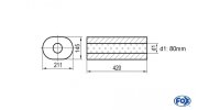 FOX Uni-Silencer oval w/o Nozzle - completion 585...