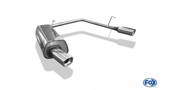FOX Endschalldämpfer Ausgang rechts/links - 88x79 Typ 71 rechts/links - Peugeot 206 S16 (Cabrio)