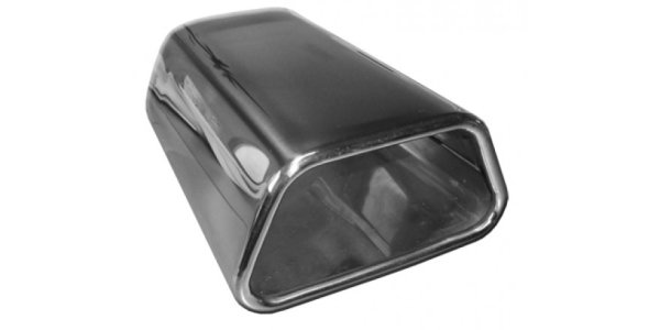 FOX welding tailpipe Typ 61 142 x 78 mm / length: 200 mm - trapezförmig / rolled up