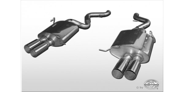 FOX final silencer right/left - 2x90 Typ 10 right/left - BMW E93 M3 Cabrio Super Sound