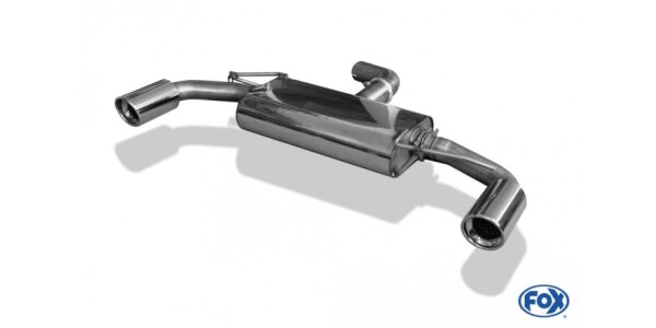 FOX Endschalldämpfer 1x90 Typ 17 - VW Golf 6 GTI / Cabrio