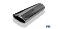 FOX welding tailpipe Typ 44 106 x 71 mm / length: 300 mm - oval / rolled up / 29° beveled / with elongated Tulpe