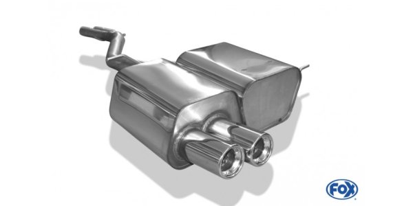 FOX Endschalldämpfer inkl. Y-Verbindungsrohr 2x50mm - 2x80 Typ 13 - BMW Z4 E85
