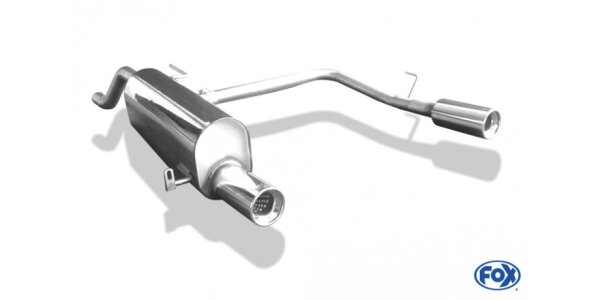 FOX Endschalldämpfer 1x90 Typ 13 - Opel Corsa D (Sportheck und OPC Line)