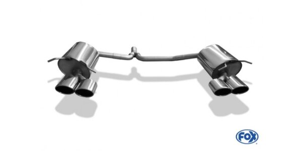 FOX Final Silencer with Y-connector 2x115x85 Typ 32 - Mercedes C-Class 4-Cylinder W204/S204 AMG-Package