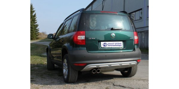 FOX Endschalldämpfer Ø70mm - 2x80 Typ 17 - Skoda Yeti 5L (4x4)