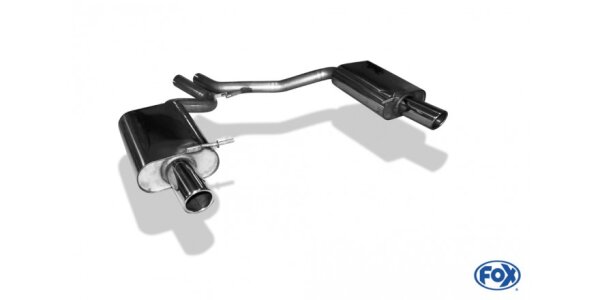 FOX Endschalldämpfer 1x90 Typ 16 - Audi A4 Typ B6