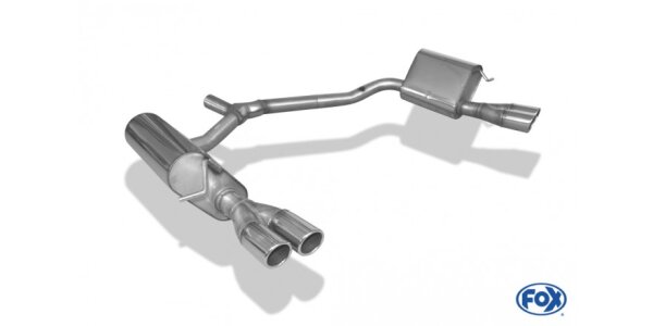 FOX Endschalldämpfer 2x70 Typ 16 - Mercedes E-Klasse W212 4-Zylinder