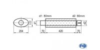 FOX Uni-Silencer oval with Nozzle - completion 525...