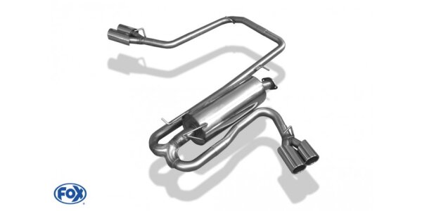 FOX Endschalldämpfer seitlich rechts und links am Fahrzeug 2x115x85 Typ 38 - VW Amarok 4x4 ohne Trittbrett