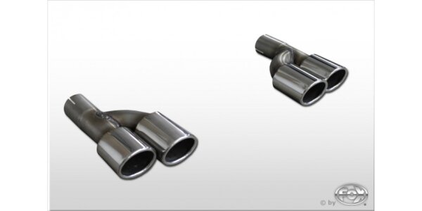 FOX Pair of tailpipes to attach i57mm 2x88x74 Typ 32 - Audi A4 B7 2,0L TFSI
