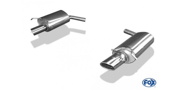 FOX final silencer right/left - 115x85 Typ 38 right/left - Mercedes C-Class 6-Cylinder W204 AMG-Package