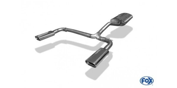 FOX Final Silencer exit (Intake double flow) 135x80 Typ 53 - Mercedes M-Class W163