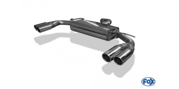 FOX final silencer exit right/left - 2x80 Typ 16 right/left - VW Beetle 2,0L 16 (5C) Coupe/Cabrio