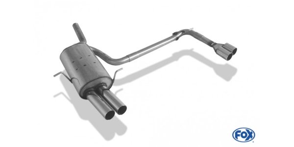 FOX Endschalldämpfer Ausgang rechts/links - 2x76 Typ 10 rechts/links - BMW E46 316/318