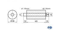 FOX Uni-Silencer around with Nozzle - completion 626...