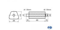 FOX Uni-Schalldämpfer Trapezoid mit Stutzen -...