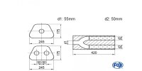 FOX Uni-Schalldämpfer trapezoid zweiflutig mit Hose...