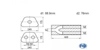 FOX Uni-Schalldämpfer trapezoid zweiflutig mit Hose...