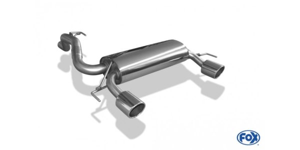 FOX Endschalldämpfer quer Ausgang rechts/links - 1x100 Typ 16 rechts/links - Opel Corsa D NRE