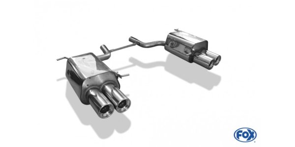 FOX final silencer right/left - 2x90 Typ 13 right/left - Mercedes SLK 171 4/6-Cylinder