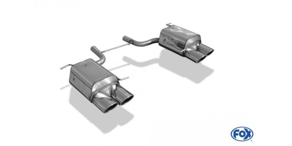 FOX final silencer right/left - 2x115x85 Typ 32 right/left - Mercedes SLK 171 4/6-Cylinder