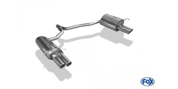 FOX Final Silencer 2x70 Typ 16 - Mercedes E-Class Coupe C207 4-Cylinder