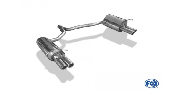 FOX final silencer right/left - 2x70 Typ 16 right/left - Mercedes E-Class Coupe C207 4-Cylinder