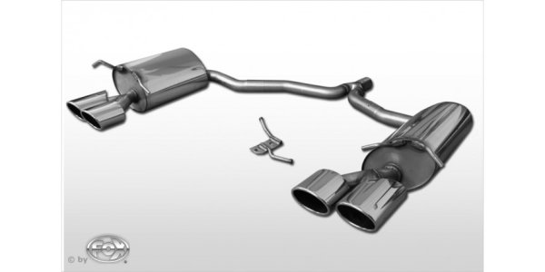 FOX final silencer right/left - 2x115x85 Typ 32 right/left - Mercedes E-Class Coupe C207 4-Cylinder