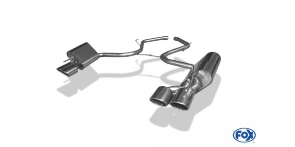 FOX Final Silencer 2x115x85 Typ 32 - Half system from catalyst - Mercedes SL 230