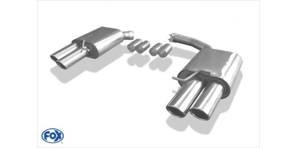 FOX Endschalldämpfer rechts/links zweiflutig - 2x88x74 Typ 32 rechts/links - Audi A4/A5 B8 Limousine/Avant/S-Line (FWD/Quattro)