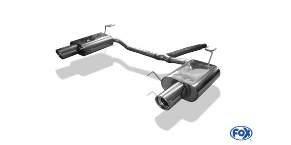 FOX Endschalldämpfer rechts/links - 1x100 Typ 17 rechts/links - Honda Accord VIII CU1 Limousine/Tourer