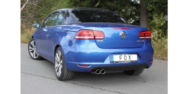 FOX Endschalldämpfer einseitig - 2x80 Typ 16 - VW EOS 1F Facelift 2.0L