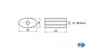 FOX Uni-Silencer oval w/o Nozzle - completion 818...